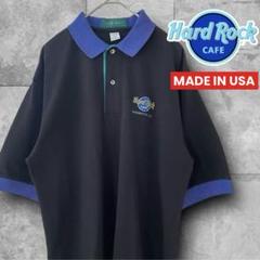 【90’sUSA製】Hard rock cafe ハードロックカフェ　ポロシャツ