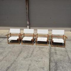 ニトリ木製折りたたみアウトドアチェア 4脚セット - メルカリ