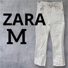 匿名配送❣️一点物✨ZARA ホワイト フレアデニム 36