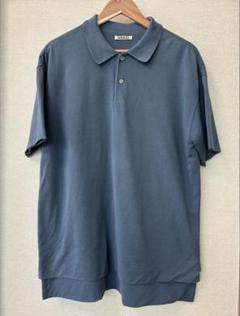AURALEE ダークネイビー ニット ポロシャツ ◇AURALEE（オーラリー）KID MOHAIR SHEER ポロニット（ニット