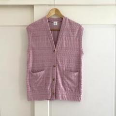 6 ROKU PILE JACQUARD VESTパイルベスト ピンク 美品 - メルカリ