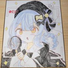 手描きイラスト　まのさば　魔法少女ノ魔女裁判　橘シェリー　アナログイラストのサムネイル