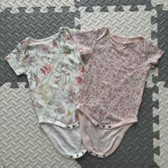【美品】next 半袖ロンパース 肌着 花柄 2枚セット