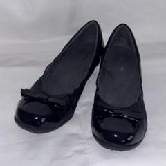 【美品】アシックス ペダラ　エナメル リボン　バレエシューズ　23cm 美品✨アシックス ウォーキング ペダラ エナメルリボン 本革