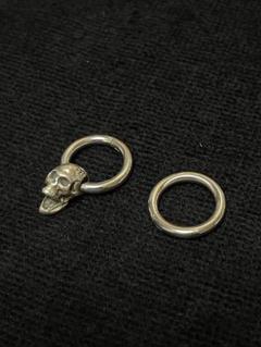 NECROMANCE 2連スカルピアス　スクリーミングスカル ネクロマンス NECROMANCE【スカルonボーンピアス Skull On Bone