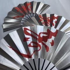 (166)舞扇　【寿】 3本セット【本数追加可能】銀　赤　詩吟　舞踊　結婚式 166)舞扇 【寿】 3本セット【本数追加可能】銀 赤 詩吟 舞踊