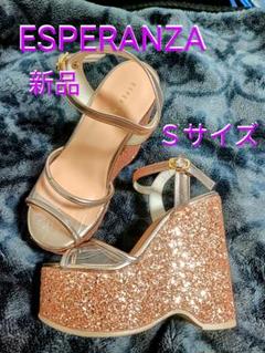 ESPERANZA エスペランサ　キラキラ　グリッター　ラメ　厚底サンダル