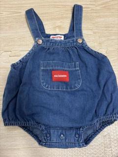【美品】ミキハウス ダルマオール 綿100% ネイビー 無撚糸パイルボーダーツーウェイオール – ミキハウス