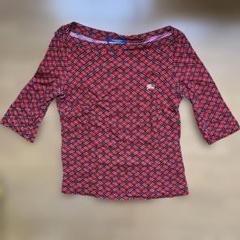 BURBERRY BLUE LABELスクエアーネック サマーニット M 七分袖