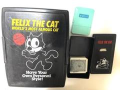Felix the cat 黒レースのれん 昭和レトロ Felix the cat 知らせ 黒レースのれん 昭和レトロ