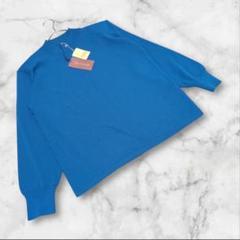 美品❤【カラバサ】（M~L）タグ付き ニット セーター 高級ウール ブルー系