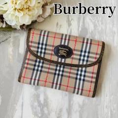 希少！　BURBERRY コスメポーチ　ノバチェック　ミラー付　バーバリー ✨希少✨BURBERRY'S コスメポーチ 黒×ノバチェック ロゴ刻印