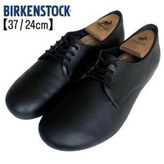 【未使用級】BIRKENSTOCK 37 SAUNDERS レザー ブラック