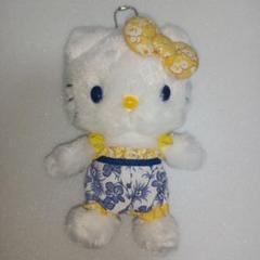 サンリオ　ハローキティ　平成レトロ　ぬいぐるみ　サマー　ハワイアン　花柄　黄色