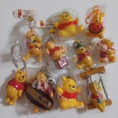 【おしゃれ】 ディズニー 当時物 レトロ 10個セット マスコット プーさん キーホルダー・アクリルキーホルダー