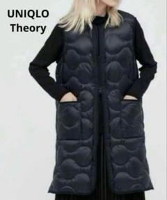 ユニクロ×Theory ブラック キルティングダウンベスト ＸＬ 美品✨ユニクロ セオリー ウルトラライトダウン ロングベスト