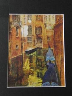 山本亜稀、【リヴィエラの秋】、希少な画集画、新品高級額・額装付 山本亜稀、【リヴィエラの秋】、希少な画集画、新品高級額・額装付