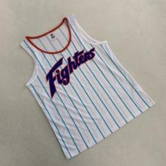 北海道日本ハムファイターズ タンクトップ ストライプ 白 青 フリーサイズ