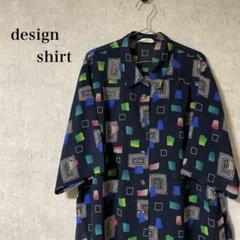 design shirt デザインシャツ 柄シャツ 古着 半袖