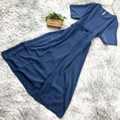 美品❗️【il Lino】ゆったりロングワンピース (38) 青色