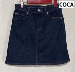 COCA ダークブルー デニム ミニスカート Aライン