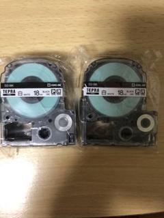 テプラテープ 白【新品】 18mm(2個セット)