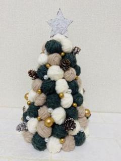 ちゃき/毛糸玉/クリスマスリース/クリスマスツリー 毛糸玉/クリスマスリース/No.5グリーンブラウンSサイズ 2024年の