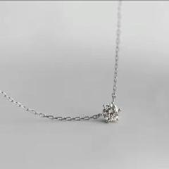 151N【一粒ダイヤ】ネックレス　4爪　5ミリ　上品　S925　プラチナコート 151N【ギフト箱無料】ネックレス 一粒ダイヤ 5ミリ S925