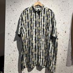 90s 00s NATURAL ISSUE 総柄レーヨンシャツ　ビッグサイズ