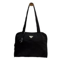 美品 PRADA トートバッグ ハンドバッグ トライアングルロゴ テスート白タグ
