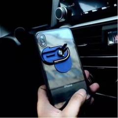 スマホ 車載ホルダー ブラック 黒 スマホリング アクセサリー スマホスタンド