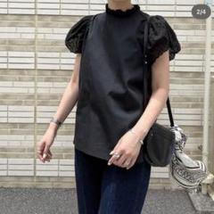 Yori ヨリ　新品未使用　フリルTシャツ yori フリル付き Tシャツ 黒 - メルカリ