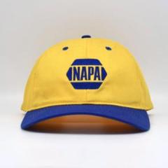 NAPA レーシング ツートン 刺繍 キャップ ブルー イエロー 00s 香港製