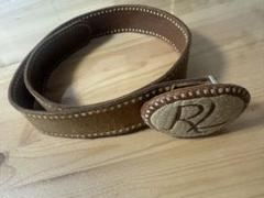 RRL ロゴバックルベルト　アメリカ製　超レア　90s 真鍮バックル　ラルフ RRL ロゴバックルベルト アメリカ製 超レア 90s 真鍮バックル ラルフ