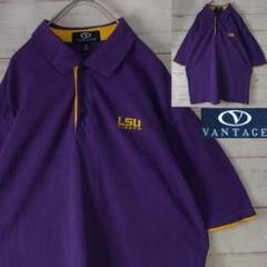LSU Tigers 刺繍ロゴ ポロシャツ VANTAGE サイズL カレッジ