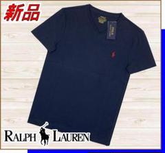 【新品】POLOラルフローレンVネックTシャツ半袖カスタムフィット紺US:XSのサムネイル