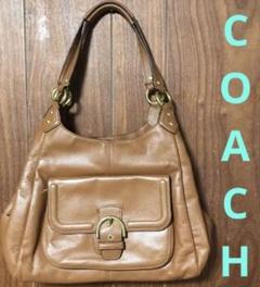 コーチ COACH ハンドバッグ 本革ショルダーバッグ　キャメル　F24686