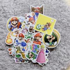 【未使用】 スーパーマリオ　ソフトキャリーケース　ステッカー　7セット　14枚 スーパーマリオ 子供 キャリーケース キャリーバッグ スーパー