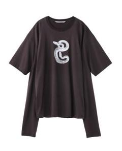 未使用 ジョンローレンスサリバン エンボス加工 ハイネックトップス ブラック L ジョンローレンスサリバン JOHN LAWRENCE SULLIVAN 20ss DAMAGED