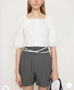 SLY FRONT BUTTON LACE PUFF トップス　スライ　ブラウス