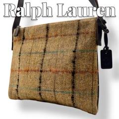 RALPH LAUREN チェック ウール 袋付き ショルダーバッグ 9055