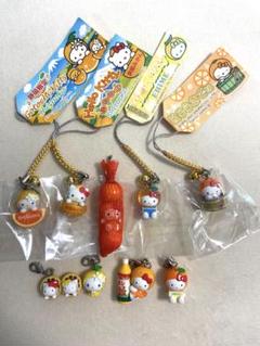 ご当地キティ　みかん　9つセット　限定　まとめ売り　根付け　ファスナーマスコット ご当地キティ みかん 9つセット 限定 まとめ売り 根付け