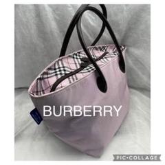 BURBERRYバーバリーブルーレーベル　ノバチェック　舟形トートバッグ三陽商会 BURBERRYバーバリーブルーレーベル ノバチェック 舟形トート