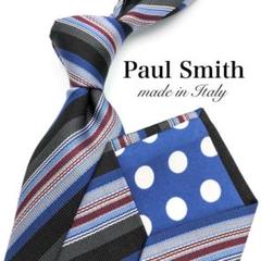【新品未使用】Paul Smith ネクタイ ストライプ タグ付 ブラック 黒