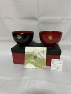 骨董　黒漆塗り　金蒔絵椀　菊蝶　10客 全てのアイテム 骨董 黒漆塗り 10客 菊蝶 金蒔絵椀 工芸品 - 工芸品