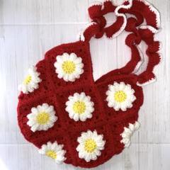 ぷっくりデイジー　トートバッグ　かぎ針編み　ハンドメイド