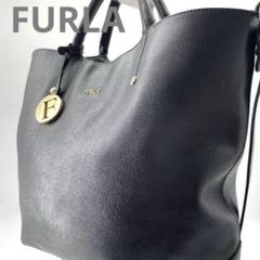 美品✨フルラ アリッサ ハンドバッグ ショルダーバッグ 黒