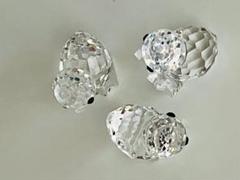 未使用 希少 2000年廃盤品 ◆スワロフスキー『ひよこ 3匹セット』14824 SWAROVSKI - 箱入り スワロフスキー ひよこ 3羽 置物 クリスタル