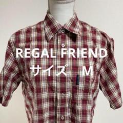 REGAL FRIEND半袖チェックシャツ 赤と白トップス半袖