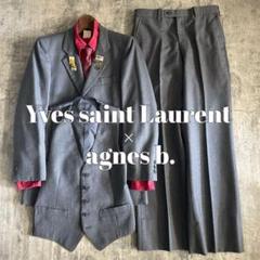 極美品 高級メリノウールスーツ Yves Saint Laurentネクタイ 極美品 スリーピース × Yves saint Laurentネクタイ - メルカリ